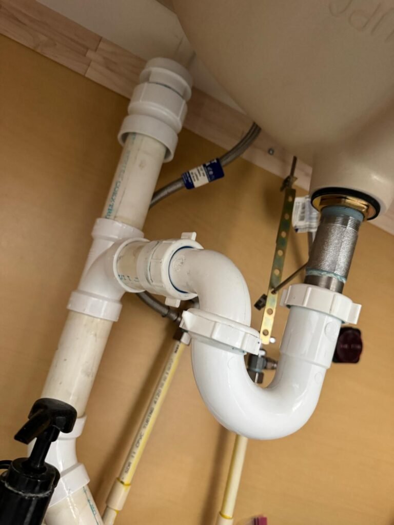Clean P trap installation under sink in Apollo Beach, FL 33572