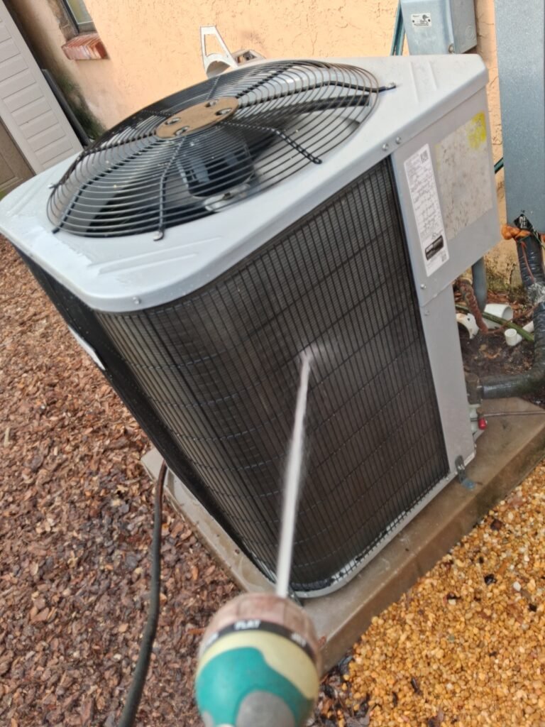 Cleaning Outdoor HVAC Unit in Tampa, FL 33617 Outdoor HVAC unit cleaning in Tampa, FL 33617