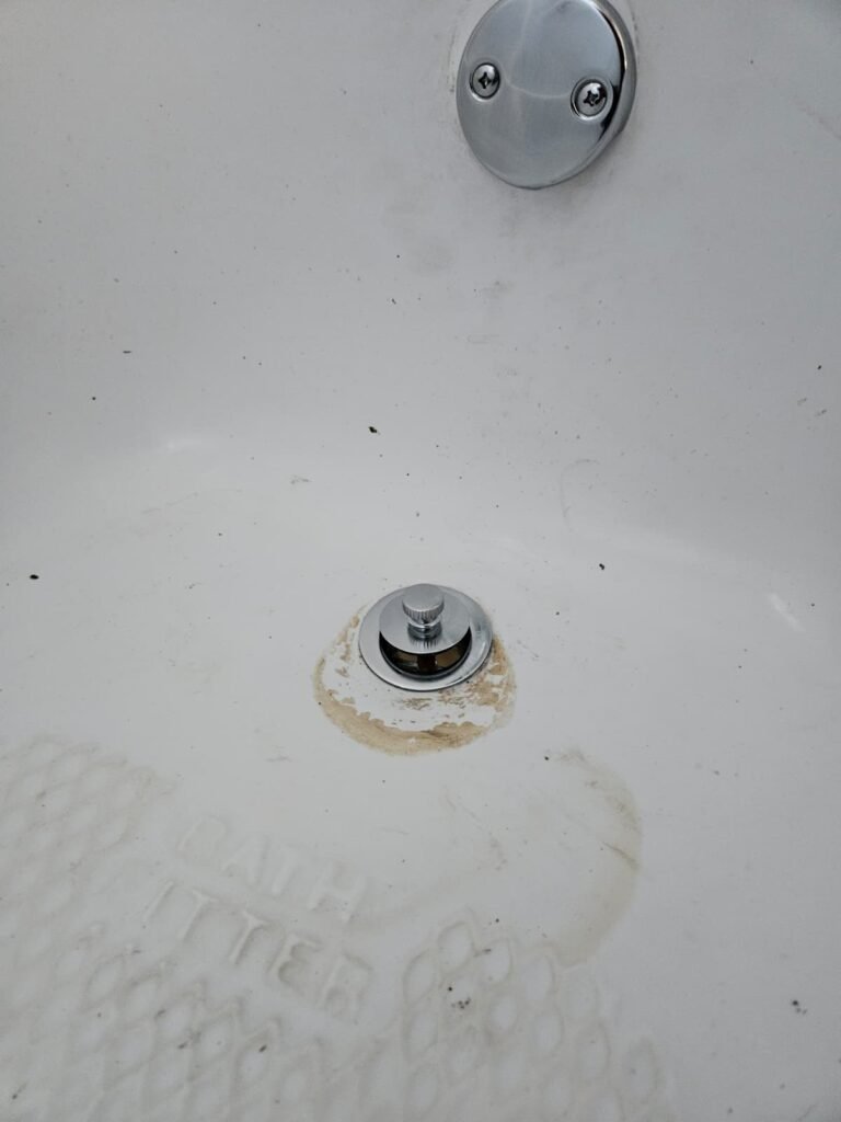 Close-Up Bathtub Drain Installation in Clearwater, FL 33764 Close-up of bathtub drain installation in Clearwater, FL 33764