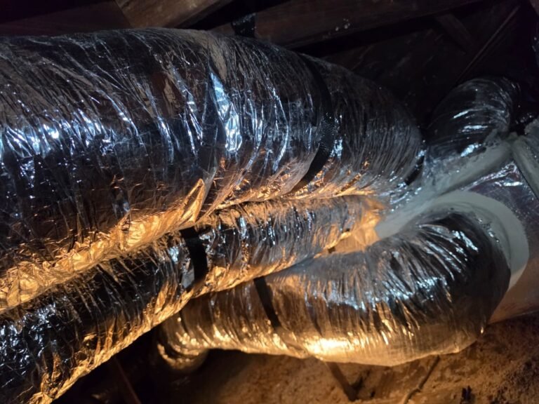 Close-up of ductwork connections, Tampa, FL 33605