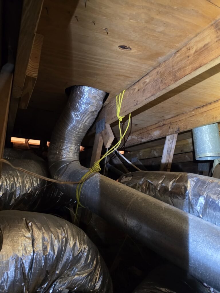 Ductwork installation in attic, Tampa, FL 33618
