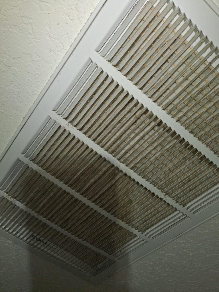 Dusty ceiling air vent in Wesley Chapel, FL 33544