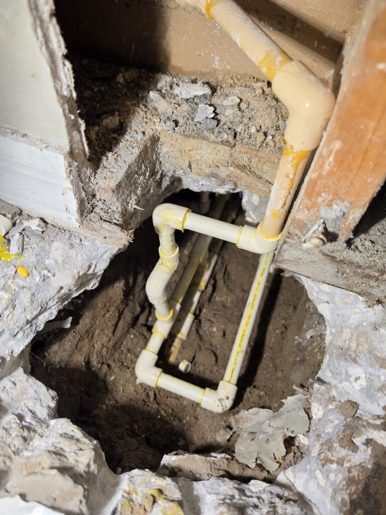Exposed CPVC Pipes in Brandon, FL 33511 Repair Exposed CPVC pipes during slab leak repair in Brandon, FL 33511