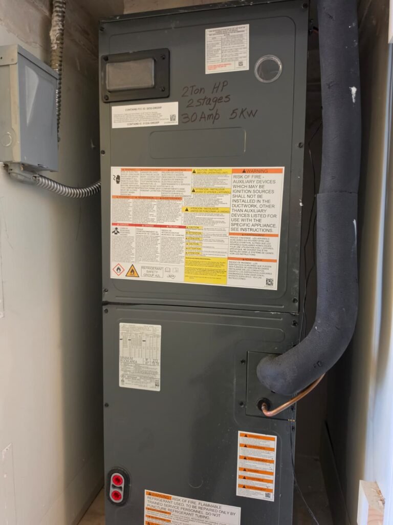 Goodman air handler unit installed indoors in Palm Harbor, FL 34684