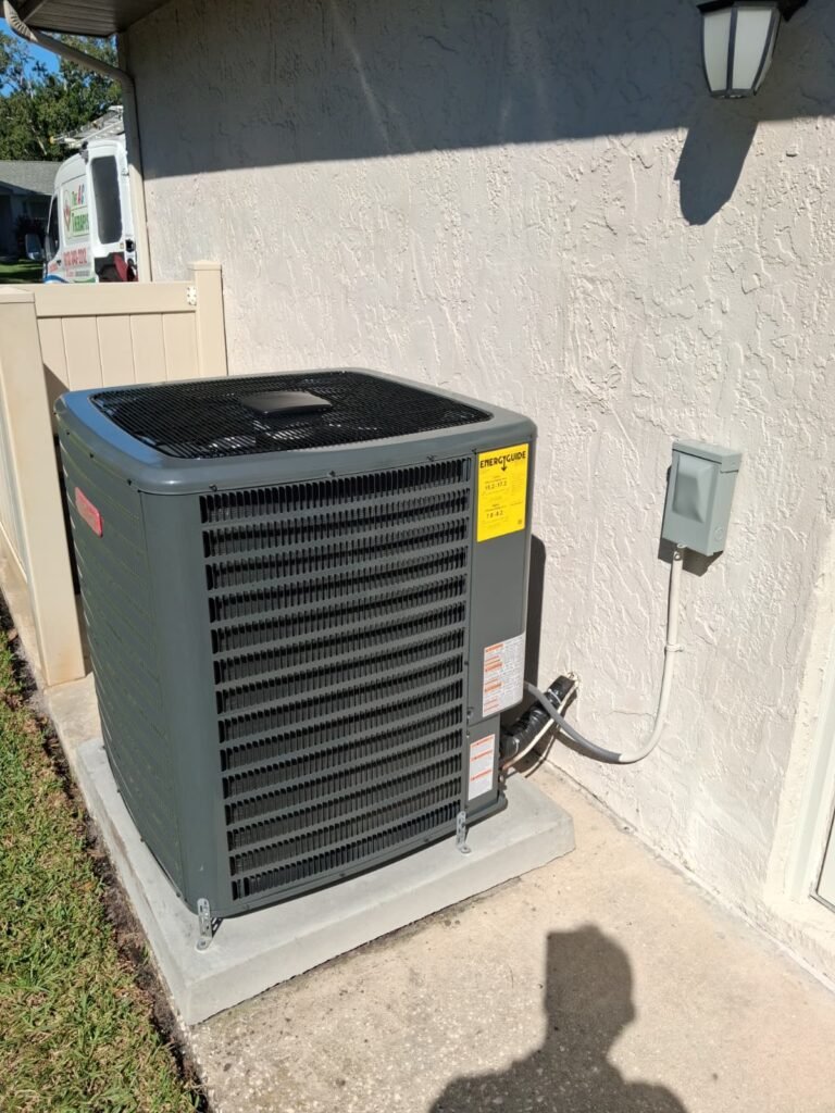 Goodman condenser unit with disconnect switch in Palm Harbor, FL 34684