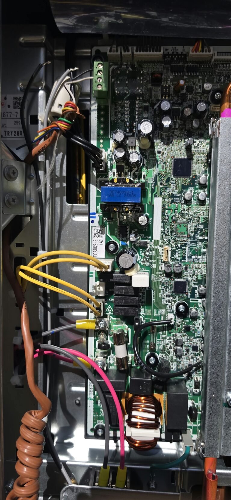 Internal view of HVAC unit circuit board in Lithia, FL 33547