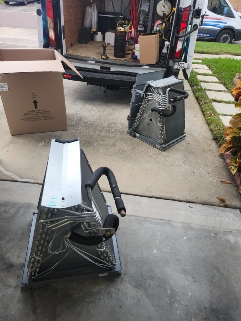 HVAC Coils Prepared for Installation in Tampa, FL 33635 HVAC coils ready for installation in Tampa, FL 33635