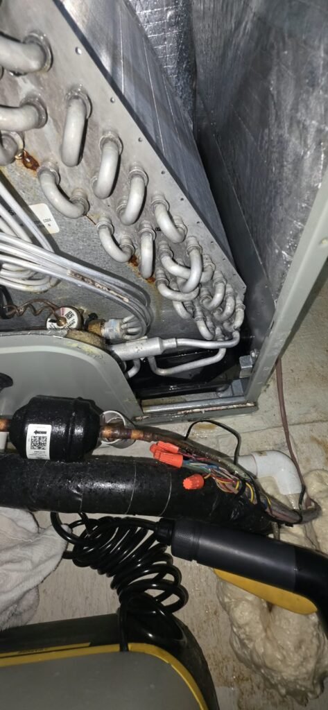 HVAC components with wiring during service in Tampa, FL 33615