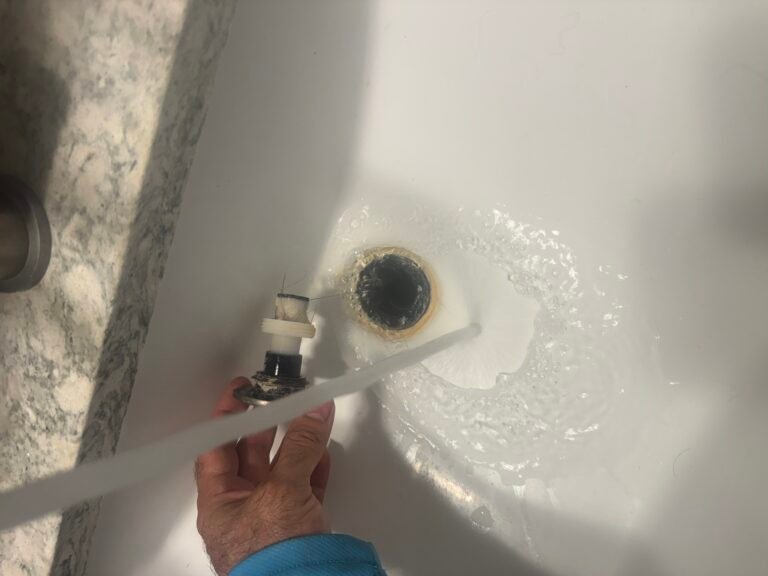 In-progress plumbing work on a sink in Tampa, FL 33634