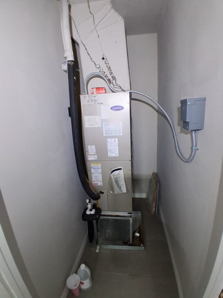 Indoor HVAC unit installation in Odessa, FL 33556