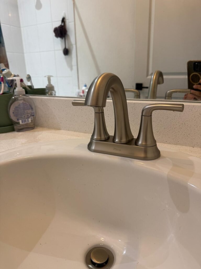 Installed Bathroom Faucet with Reflection in Wesley Chapel, FL 33543 Installed bathroom faucet with mirror reflection, Wesley Chapel, FL 33543