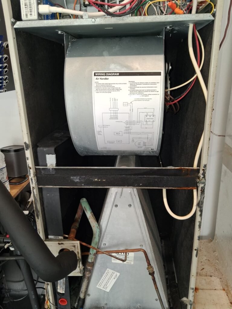 Interior components of air handler in Palm Harbor, FL 34683