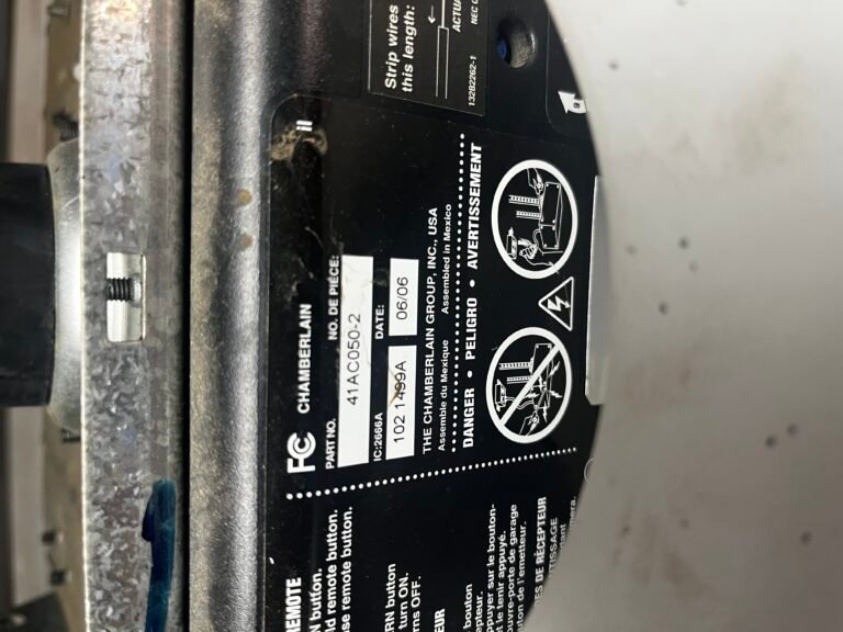 Close-up of mechanical component label in Lithia, FL 33547