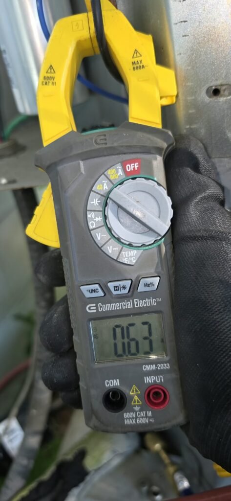 Multimeter reading on HVAC wiring, Pinellas Park, FL 33782