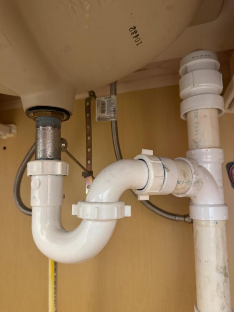 New P-Trap Installation in Apollo Beach, FL 33572 New P-trap installation under sink in Apollo Beach, FL 33572