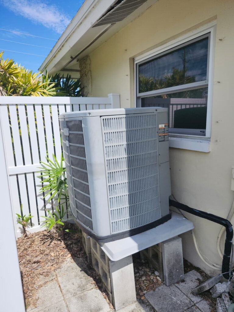 Outdoor AC unit beside house, St. Petersburg, FL 33703