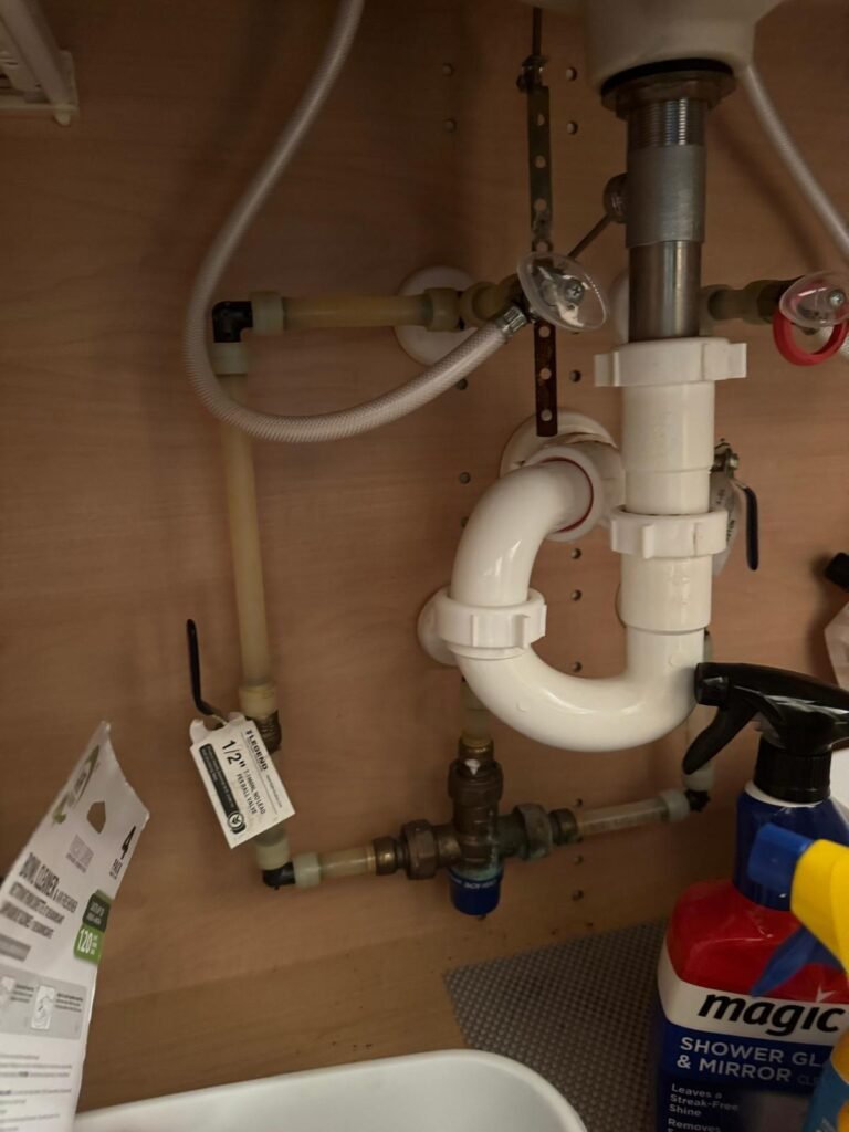 Plumbing Connections Under Bathroom Sink in Wesley Chapel, FL 33543 Plumbing connections under bathroom sink, Wesley Chapel, FL 33543