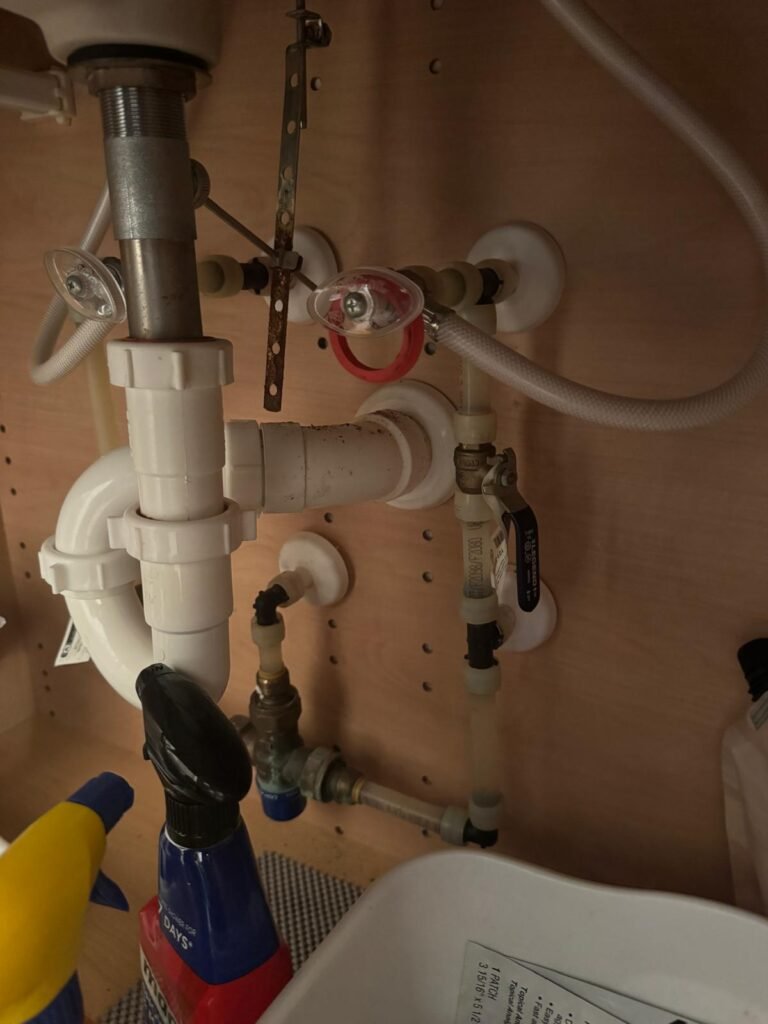 Plumbing Pipes and Connections Under Sink in Wesley Chapel, FL 33543 Plumbing pipes and connections under sink, Wesley Chapel, FL 33543