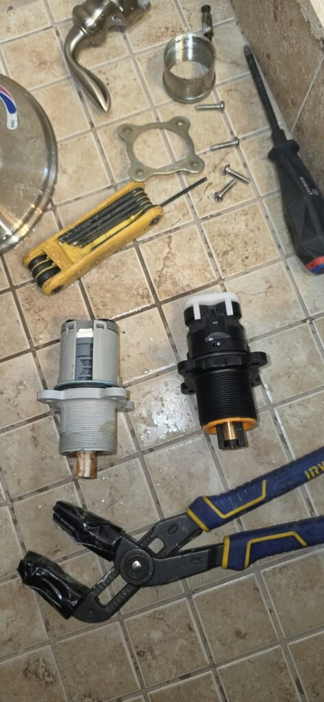Plumbing tools and components for shower repair in Tarpon Springs, FL 34689