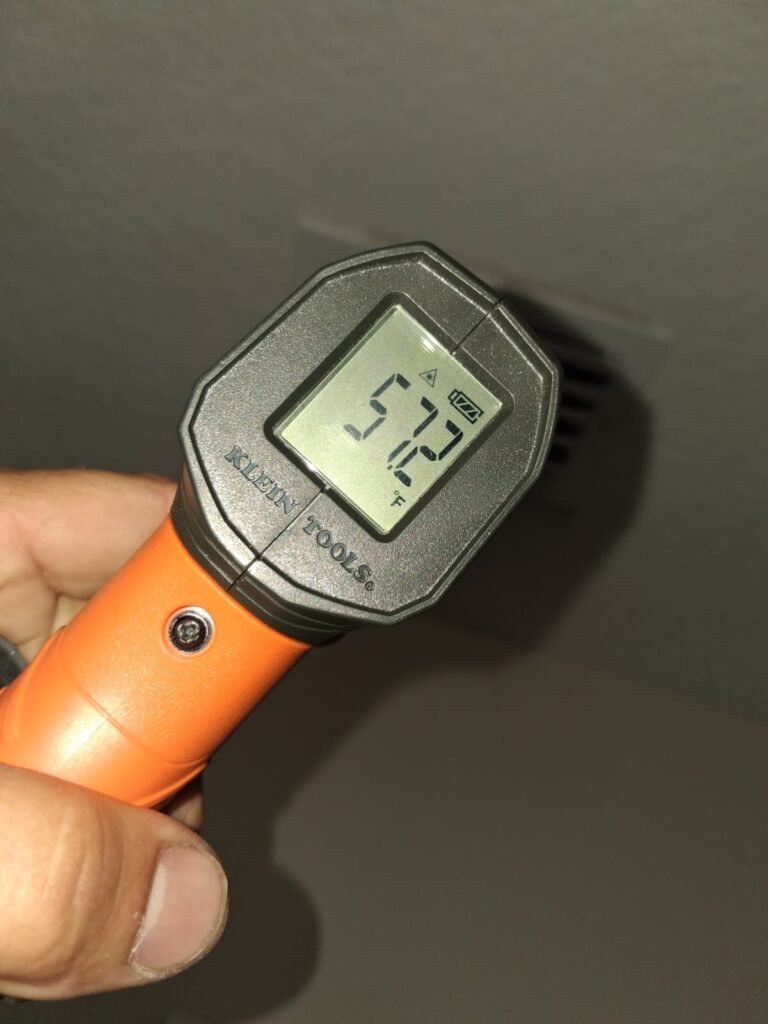 Digital Thermometer Reading in Riverview, FL 33579 Digital thermometer showing 57.2°F in Riverview, FL 33579
