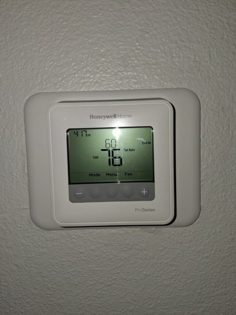 Digital thermostat set to 60°F in Brandon, FL 33511