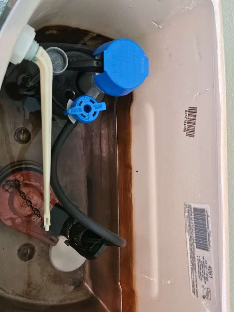 Top view of toilet tank with fill valve in Tampa, FL 33605