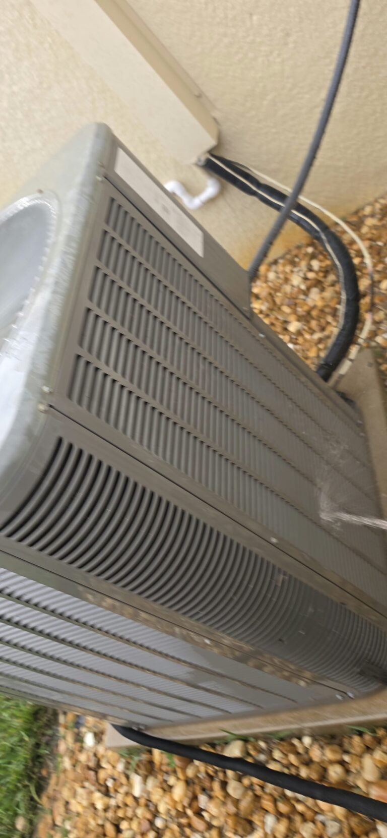 Top view of HVAC unit during installation in Lithia, FL 33547