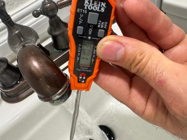 Water temperature measurement during inspection in St. Petersburg, FL 33707