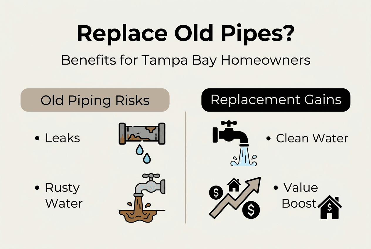 Infographic shows risks of old pipes and benefits of replacement