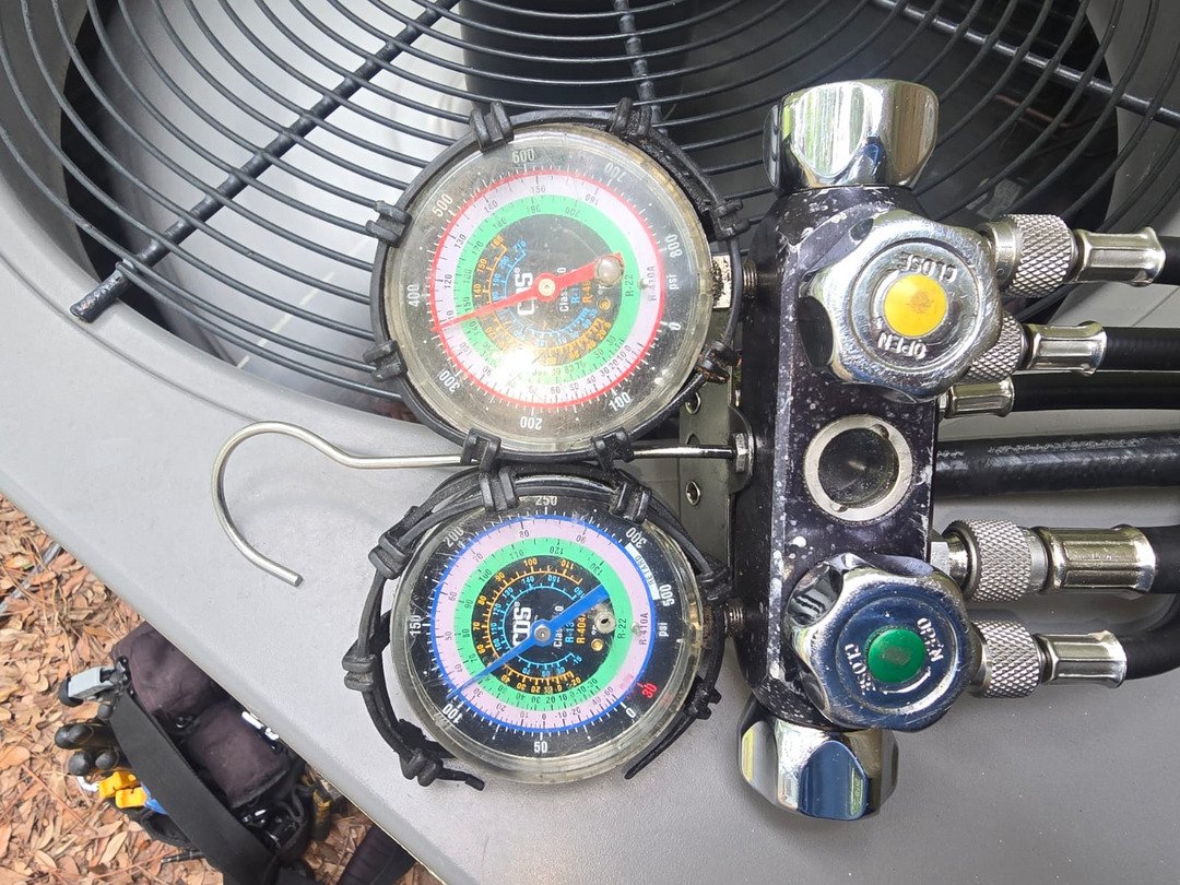 Condenser Refrigerant Leak Found and Soldered on Victarra Cir: HVAC Maintenance Services in Lutz, FL 33559