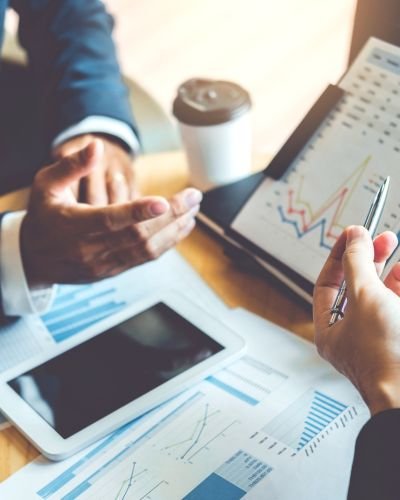 Business Meeting For Electrician Project Analysis And Planning